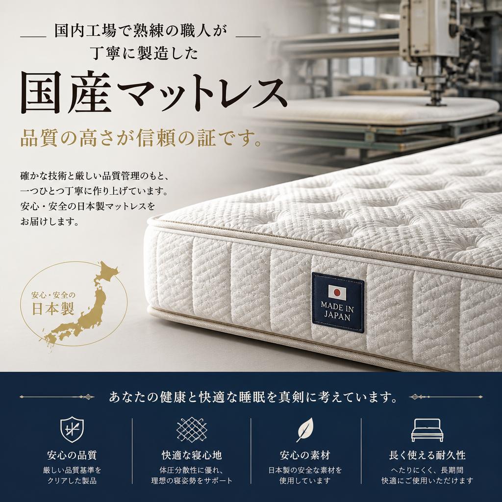 こだわりの国産マットレス