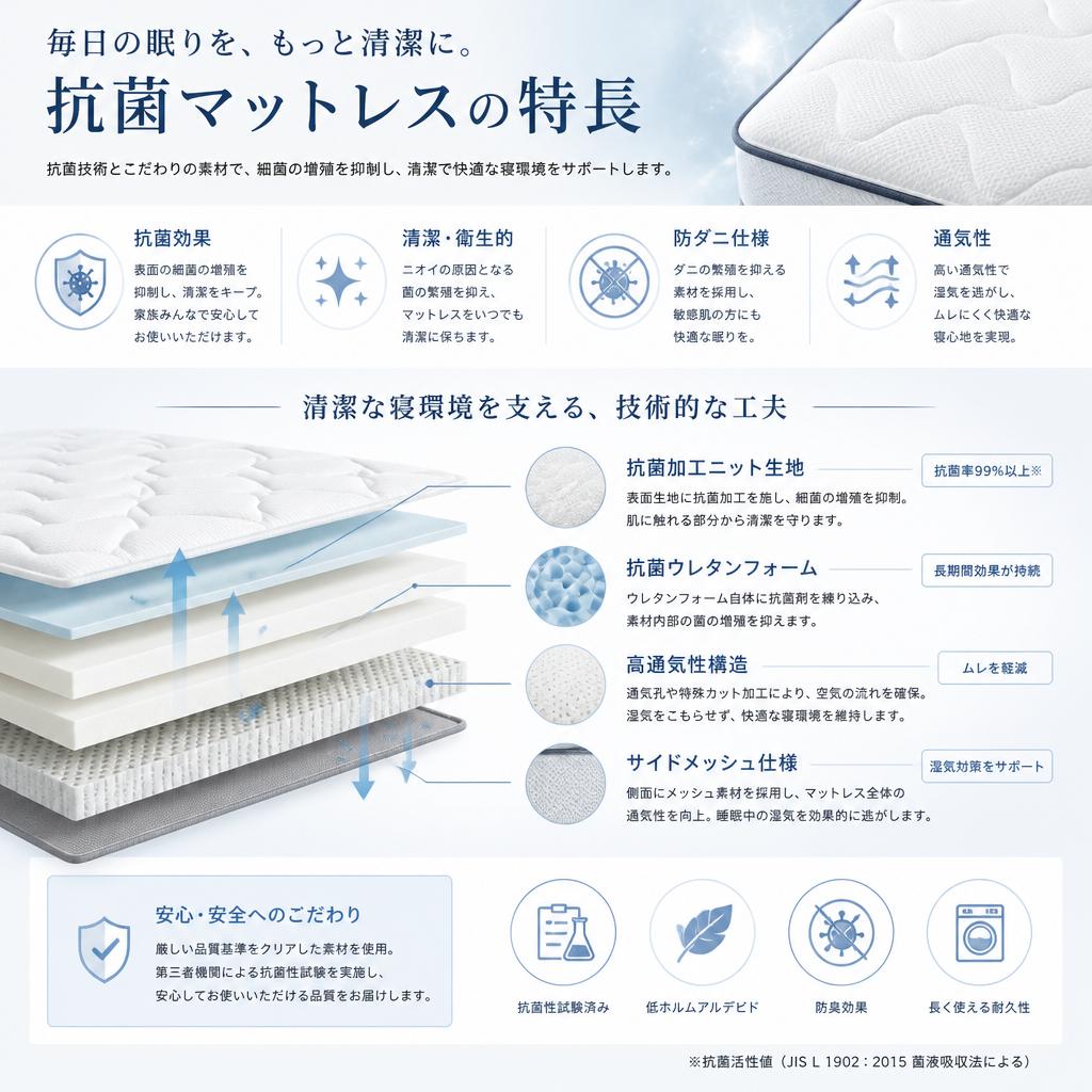 清潔さを追求した抗菌仕様