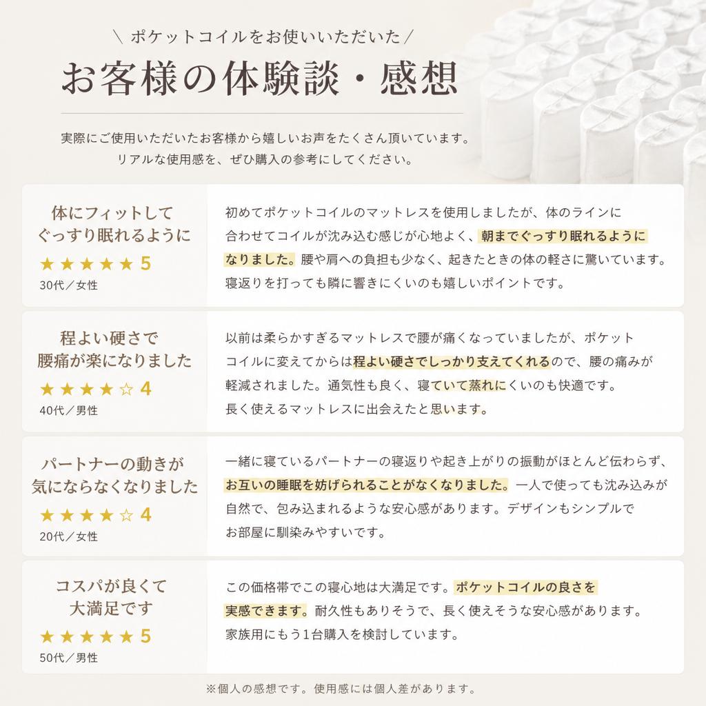 実際のお客様の声